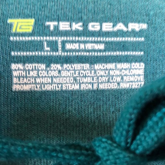 Tek Gear Teal Green Hooded Velour Style Jacket - Picture 7 of 7